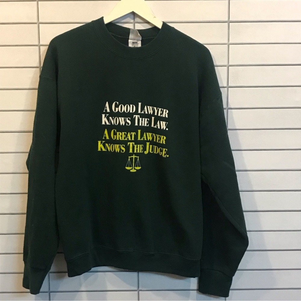 Vintage VTG Lawyer Judge Law Gift Sweatshirt SZ L Large